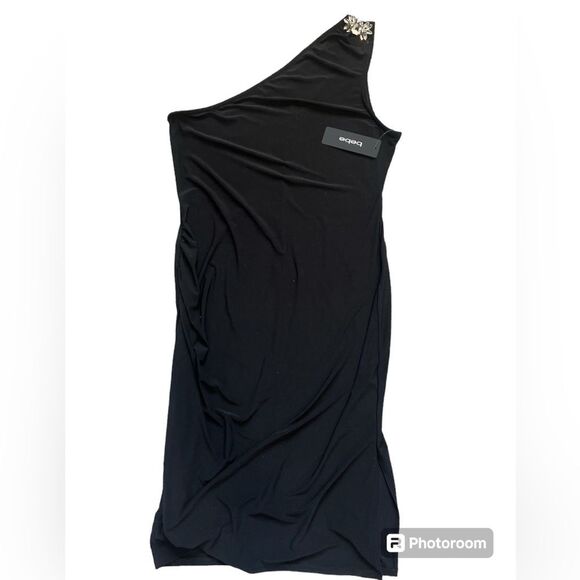 NWT Bebe Embellished One Shoulder Midi Dress Women’s Size XL #49 - Picture 6 of 12